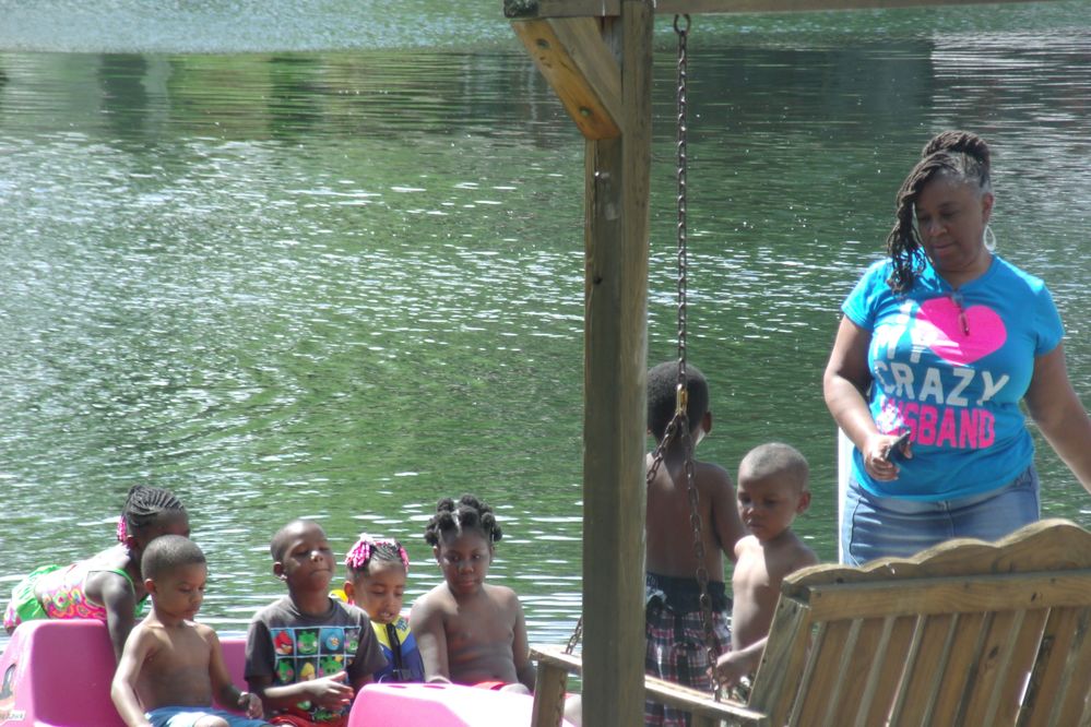 Hot wife and Grandkids at Silver Lake