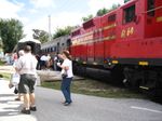 Take a ride on the train around the lake.