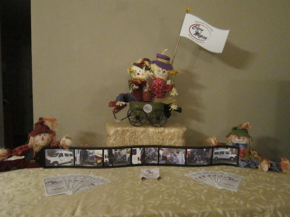 Senior Health and Wellness Expo Fair Display featuring Care Wagon Medical Transport, October