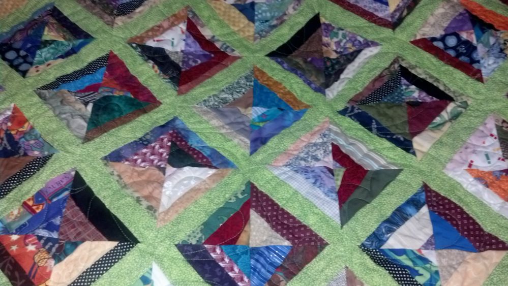 Lime Green String Quilt