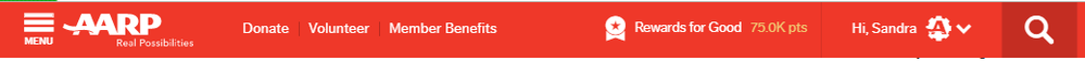 Logged Into AARP Site