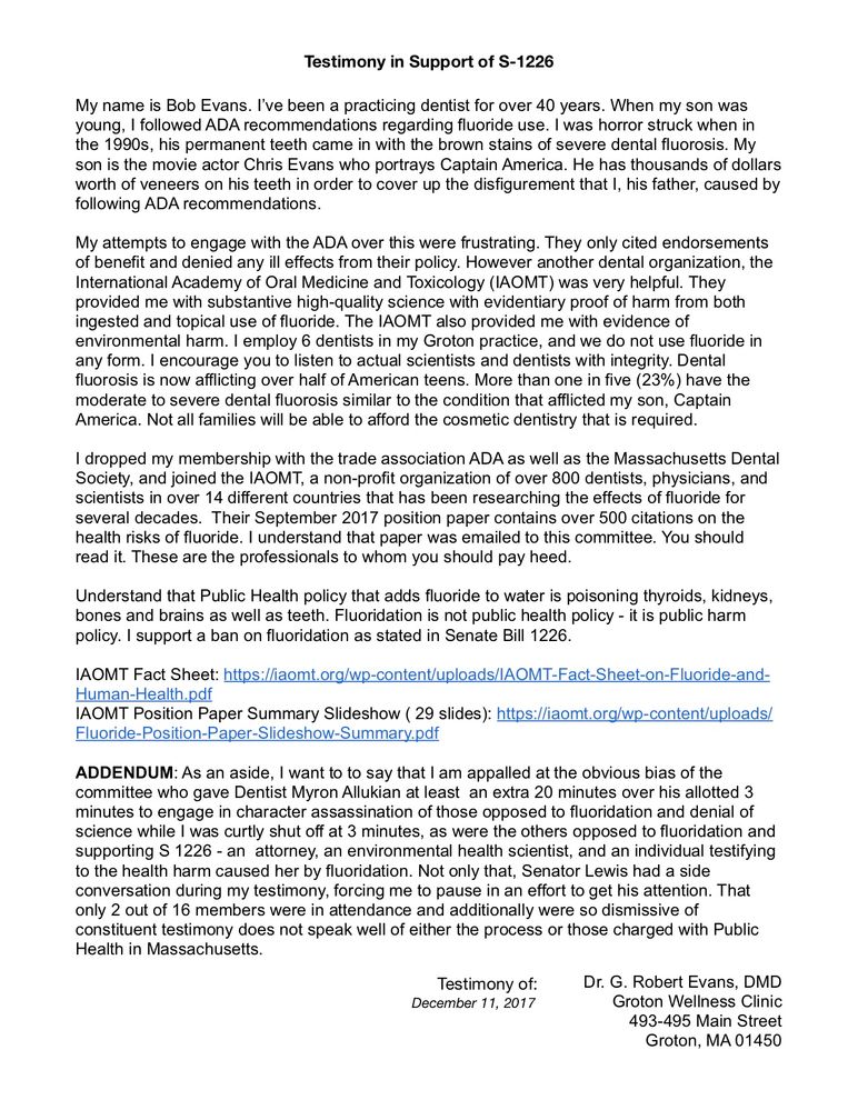 'Captain America's' dad, Dr. Bob Evans