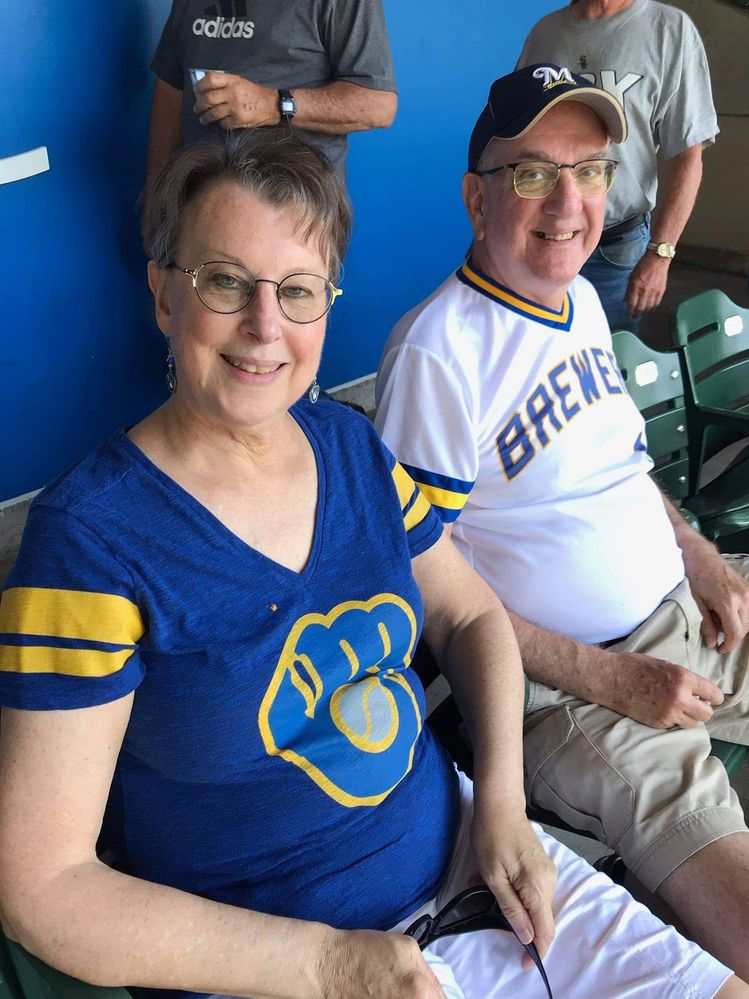 My wife Mary with me