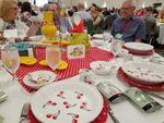 Our table, Green Pitcher was a drawing item I won
