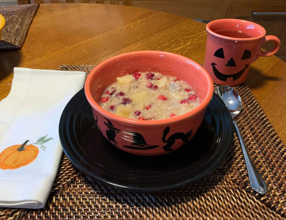 Breakfast served in Fiestaware