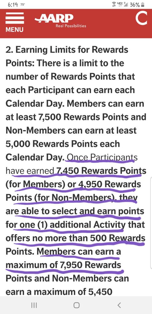 Daily earning limits plus possible extra
