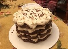 Here's the cake that was served along with the pumpkin pie!