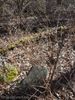Jenkins Cemetery -- this was a fairly large family burial ground, but all marked with fieldstones, some very small and hard to see in the leaves and overgrowth.  This is a close-up of one of them.