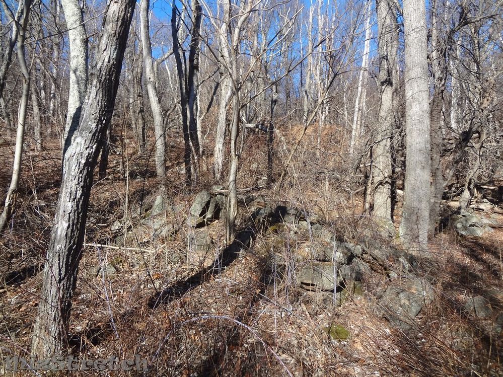 Remnants of a foundation to Buck Corbin's home.