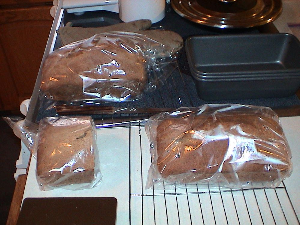 Dang! Only 2-1/2 loaves again!