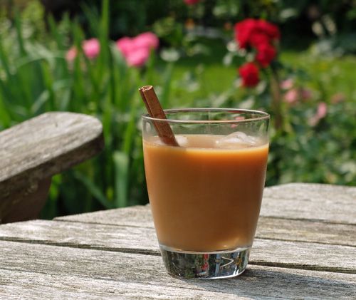 Iced coffee in the garden, ahh!