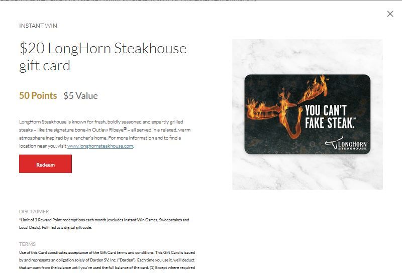 Wrong offer shown for Longhorn egift card, 073020.JPG