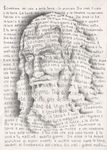 Rappresentazione del Volto di ( יהוה, YHWH ) , uno degli ELOHIM che fuoriesce dalla Prima pagina della Bibbia - GENESI. - ( 26 x 36 )