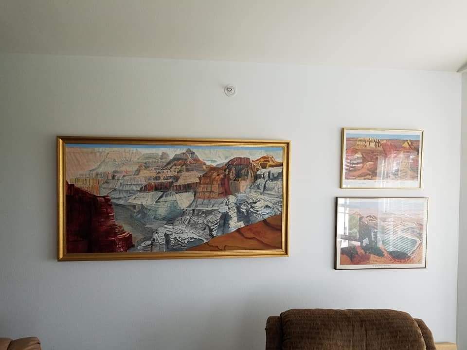 The paint on the left was do by Mary's father