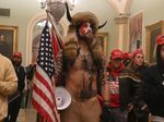 The self-professed 'QAnon shaman' from Arizona.  Being held without bail.