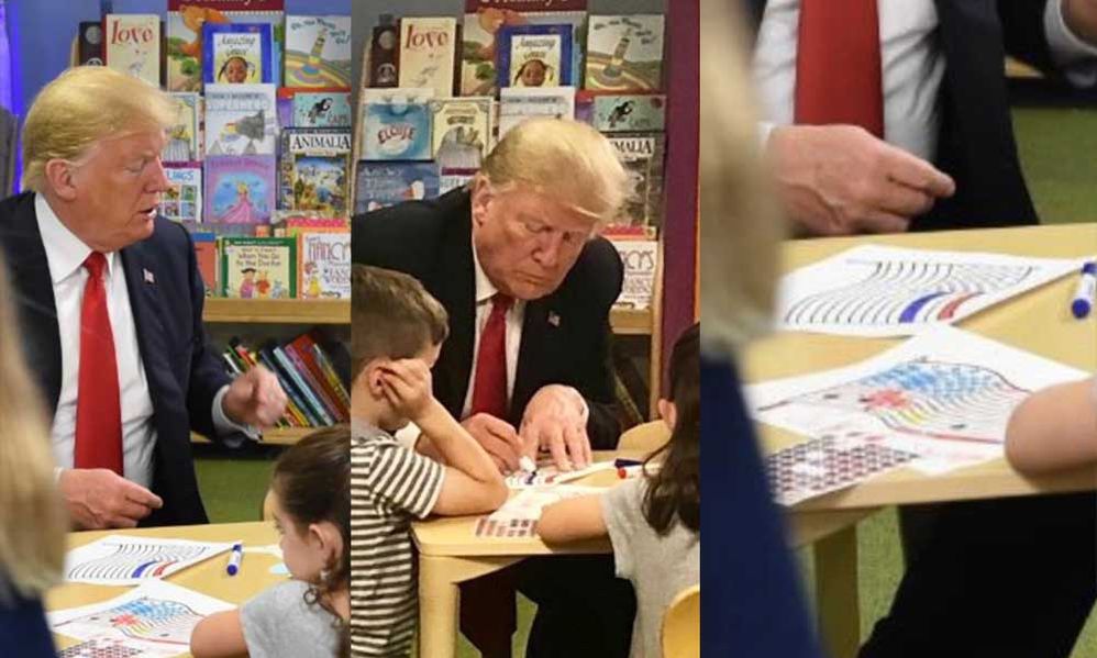 Donnie colors the American flag all wrong!