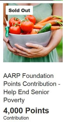 AARP Foundation Points Contribution SOLD OUT!