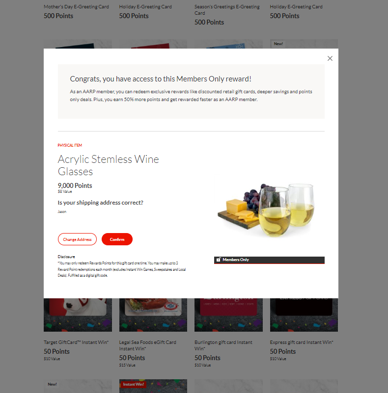 LATEST AVAILABLE POINTS ONLY! AARP Online Community