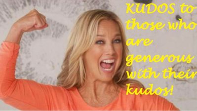 KUDOS to those who are generous with their kudos!