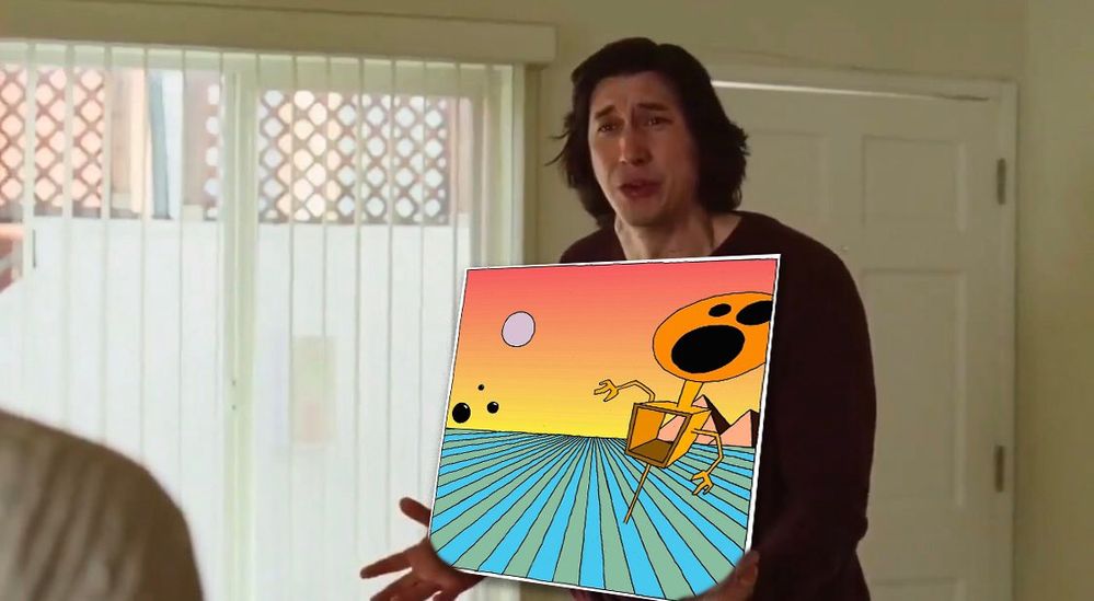 adam driver holding your fav album lol the dismemberment plan emergency and I.jpg