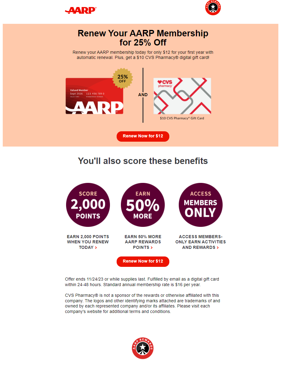 AARP Online Community and Discussion Forums Re: $12 Renewal? AARP AARP Online Community and Discussion Forums Re: $12 Renewal? AARP