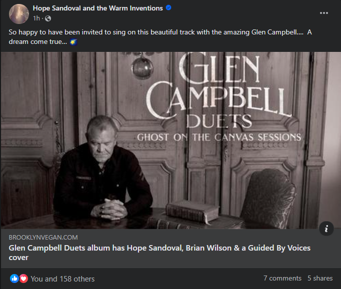 01272024 Hope Sandoval (aka Mazzy Star) posted this on Facebook a Glen Campbell Duet COOL.png