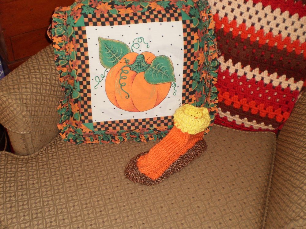 Fall knitted slipper sox