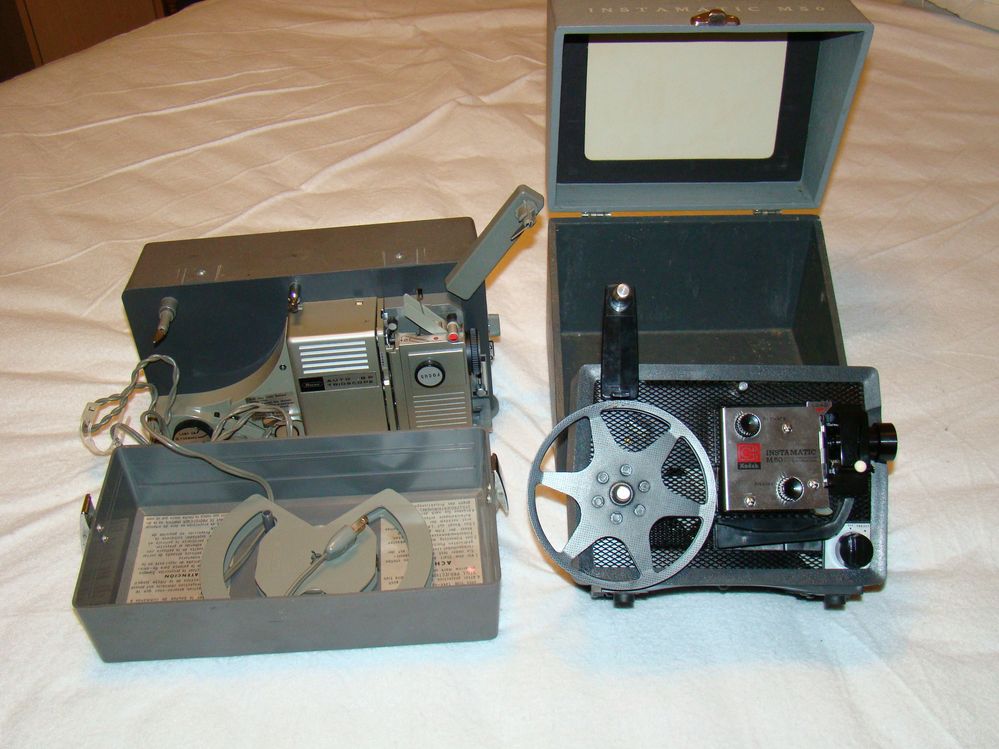 Old 8mm movie projectors